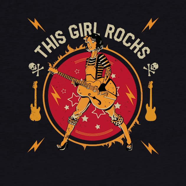 This Girl Rocks // Rocker Chick // Rock n Roll Grunge Graphic by SLAG_Creative
